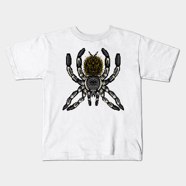Tarantula Pixel Art 6 Kids T-Shirt by IgorAndMore